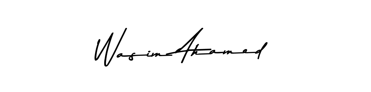 Use a signature maker to create a handwritten signature online. With this signature software, you can design (Asem Kandis PERSONAL USE) your own signature for name Wasim Ahamed. Wasim Ahamed signature style 9 images and pictures png