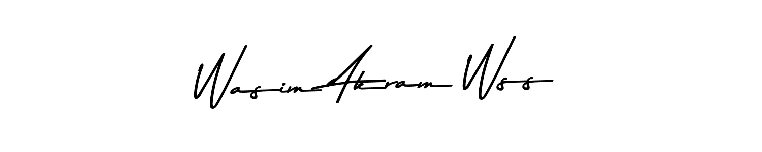 Make a beautiful signature design for name Wasim Akram Wss. With this signature (Asem Kandis PERSONAL USE) style, you can create a handwritten signature for free. Wasim Akram Wss signature style 9 images and pictures png