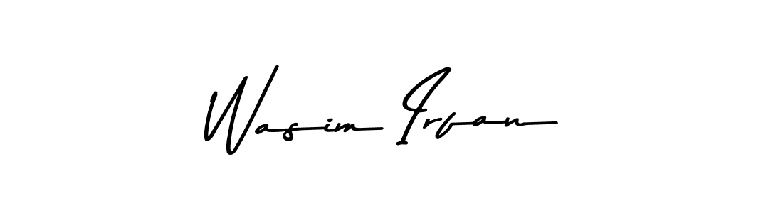 How to make Wasim Irfan name signature. Use Asem Kandis PERSONAL USE style for creating short signs online. This is the latest handwritten sign. Wasim Irfan signature style 9 images and pictures png