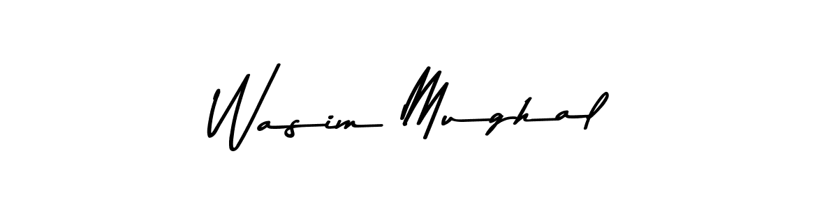 Use a signature maker to create a handwritten signature online. With this signature software, you can design (Asem Kandis PERSONAL USE) your own signature for name Wasim Mughal. Wasim Mughal signature style 9 images and pictures png