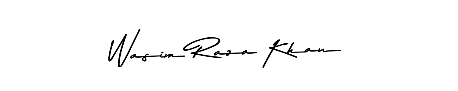 Use a signature maker to create a handwritten signature online. With this signature software, you can design (Asem Kandis PERSONAL USE) your own signature for name Wasim Raza Khan. Wasim Raza Khan signature style 9 images and pictures png