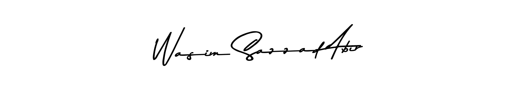 Make a beautiful signature design for name Wasim Sazzad Abir. With this signature (Asem Kandis PERSONAL USE) style, you can create a handwritten signature for free. Wasim Sazzad Abir signature style 9 images and pictures png