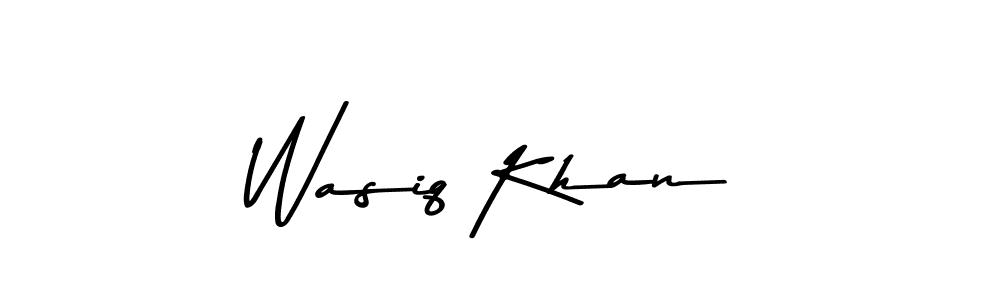 Make a beautiful signature design for name Wasiq Khan. With this signature (Asem Kandis PERSONAL USE) style, you can create a handwritten signature for free. Wasiq Khan signature style 9 images and pictures png