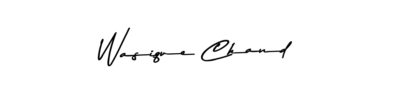 Make a beautiful signature design for name Wasique Chand. With this signature (Asem Kandis PERSONAL USE) style, you can create a handwritten signature for free. Wasique Chand signature style 9 images and pictures png