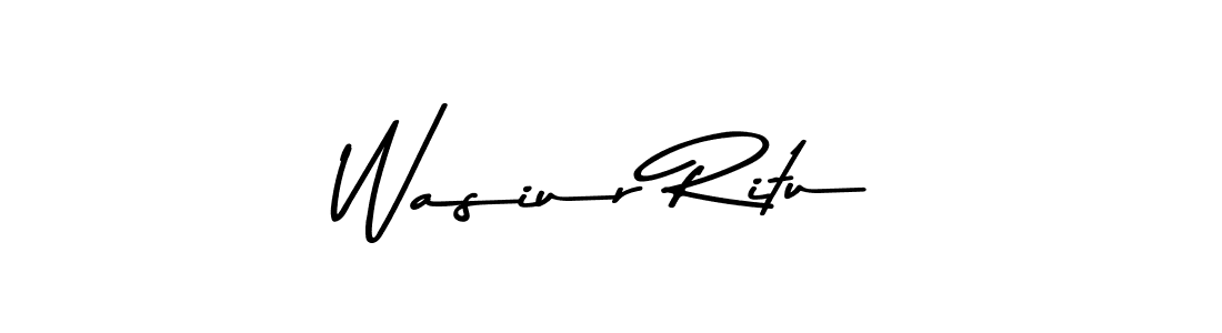 This is the best signature style for the Wasiur Ritu name. Also you like these signature font (Asem Kandis PERSONAL USE). Mix name signature. Wasiur Ritu signature style 9 images and pictures png