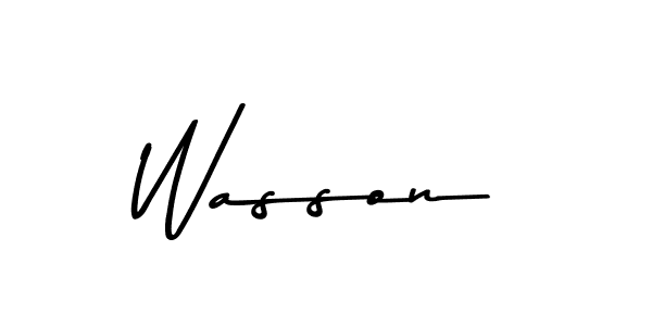 Use a signature maker to create a handwritten signature online. With this signature software, you can design (Asem Kandis PERSONAL USE) your own signature for name Wasson. Wasson signature style 9 images and pictures png