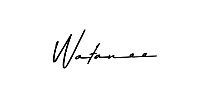 Design your own signature with our free online signature maker. With this signature software, you can create a handwritten (Asem Kandis PERSONAL USE) signature for name Watanee. Watanee signature style 9 images and pictures png