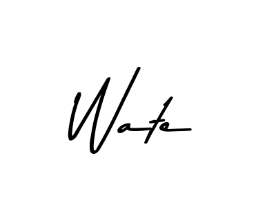 How to make Wate name signature. Use Asem Kandis PERSONAL USE style for creating short signs online. This is the latest handwritten sign. Wate signature style 9 images and pictures png