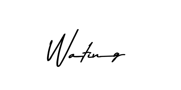 It looks lik you need a new signature style for name Wating. Design unique handwritten (Asem Kandis PERSONAL USE) signature with our free signature maker in just a few clicks. Wating signature style 9 images and pictures png