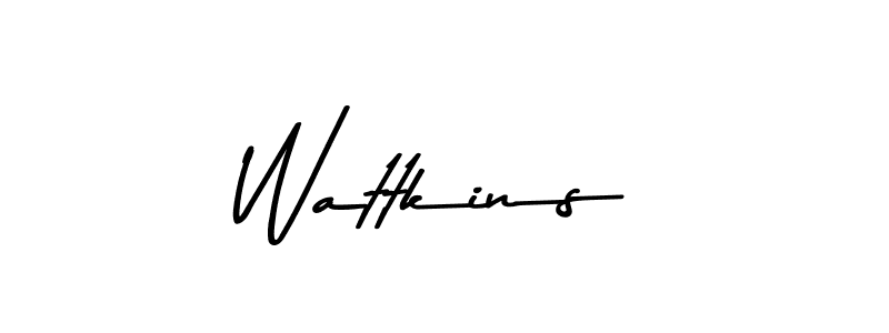 Use a signature maker to create a handwritten signature online. With this signature software, you can design (Asem Kandis PERSONAL USE) your own signature for name Wattkins. Wattkins signature style 9 images and pictures png