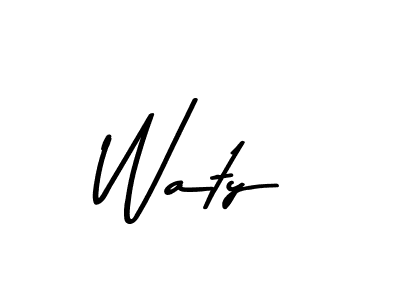 Make a beautiful signature design for name Waty. Use this online signature maker to create a handwritten signature for free. Waty signature style 9 images and pictures png
