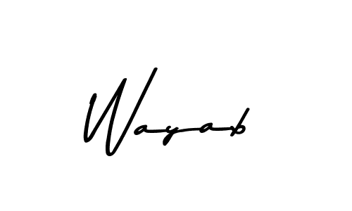 How to make Wayab name signature. Use Asem Kandis PERSONAL USE style for creating short signs online. This is the latest handwritten sign. Wayab signature style 9 images and pictures png