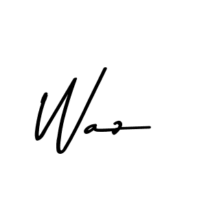 Make a beautiful signature design for name Waz. With this signature (Asem Kandis PERSONAL USE) style, you can create a handwritten signature for free. Waz signature style 9 images and pictures png