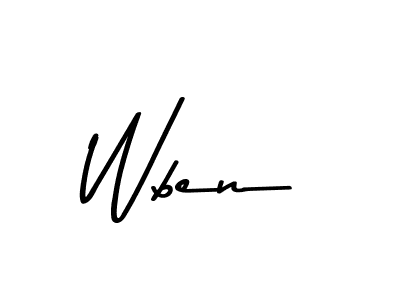 Design your own signature with our free online signature maker. With this signature software, you can create a handwritten (Asem Kandis PERSONAL USE) signature for name Wben. Wben signature style 9 images and pictures png