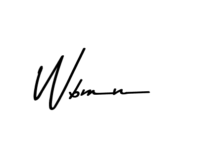 Make a beautiful signature design for name Wbmn. With this signature (Asem Kandis PERSONAL USE) style, you can create a handwritten signature for free. Wbmn signature style 9 images and pictures png