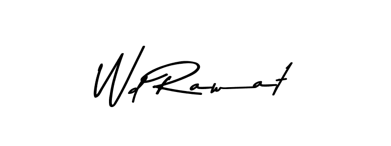 Create a beautiful signature design for name Wd Rawat. With this signature (Asem Kandis PERSONAL USE) fonts, you can make a handwritten signature for free. Wd Rawat signature style 9 images and pictures png