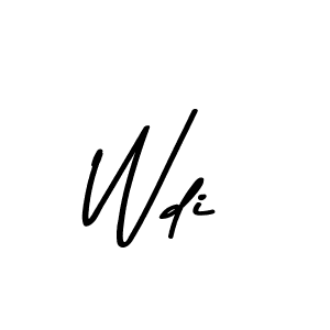 Create a beautiful signature design for name Wdi. With this signature (Asem Kandis PERSONAL USE) fonts, you can make a handwritten signature for free. Wdi signature style 9 images and pictures png