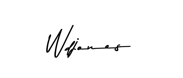 Design your own signature with our free online signature maker. With this signature software, you can create a handwritten (Asem Kandis PERSONAL USE) signature for name Wdjones. Wdjones signature style 9 images and pictures png