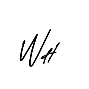 How to make Wdt signature? Asem Kandis PERSONAL USE is a professional autograph style. Create handwritten signature for Wdt name. Wdt signature style 9 images and pictures png
