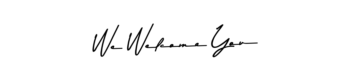 Similarly Asem Kandis PERSONAL USE is the best handwritten signature design. Signature creator online .You can use it as an online autograph creator for name We Welcome You. We Welcome You signature style 9 images and pictures png