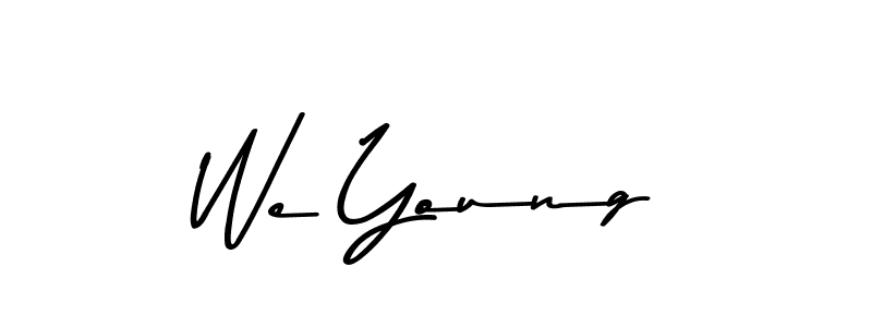 How to make We Young name signature. Use Asem Kandis PERSONAL USE style for creating short signs online. This is the latest handwritten sign. We Young signature style 9 images and pictures png