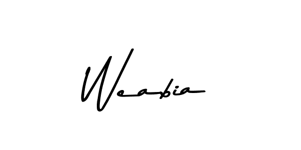 You should practise on your own different ways (Asem Kandis PERSONAL USE) to write your name (Weabia) in signature. don't let someone else do it for you. Weabia signature style 9 images and pictures png