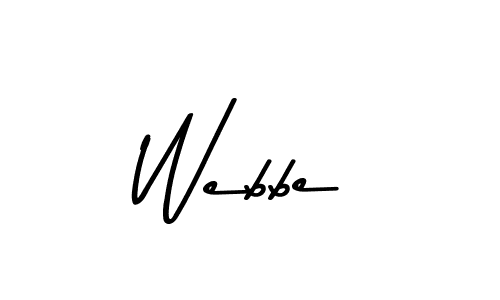 Use a signature maker to create a handwritten signature online. With this signature software, you can design (Asem Kandis PERSONAL USE) your own signature for name Webbe. Webbe signature style 9 images and pictures png