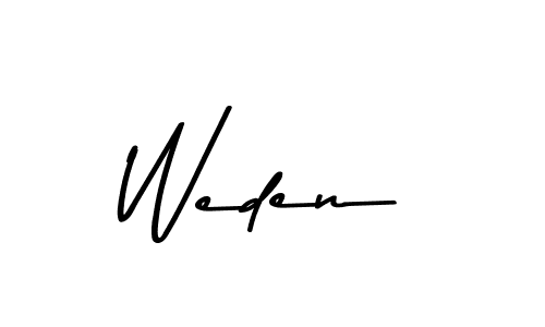 Design your own signature with our free online signature maker. With this signature software, you can create a handwritten (Asem Kandis PERSONAL USE) signature for name Weden. Weden signature style 9 images and pictures png