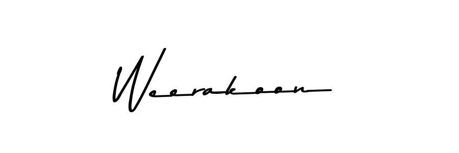 Use a signature maker to create a handwritten signature online. With this signature software, you can design (Asem Kandis PERSONAL USE) your own signature for name Weerakoon. Weerakoon signature style 9 images and pictures png