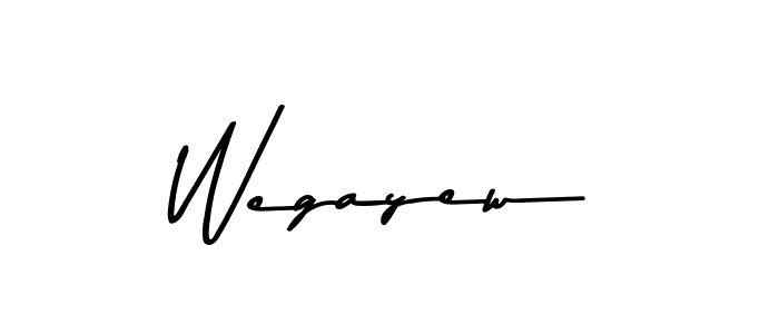 Design your own signature with our free online signature maker. With this signature software, you can create a handwritten (Asem Kandis PERSONAL USE) signature for name Wegayew. Wegayew signature style 9 images and pictures png