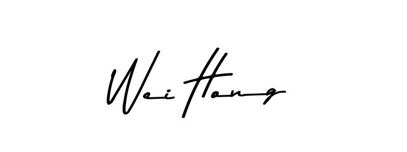 Create a beautiful signature design for name Wei Hong. With this signature (Asem Kandis PERSONAL USE) fonts, you can make a handwritten signature for free. Wei Hong signature style 9 images and pictures png