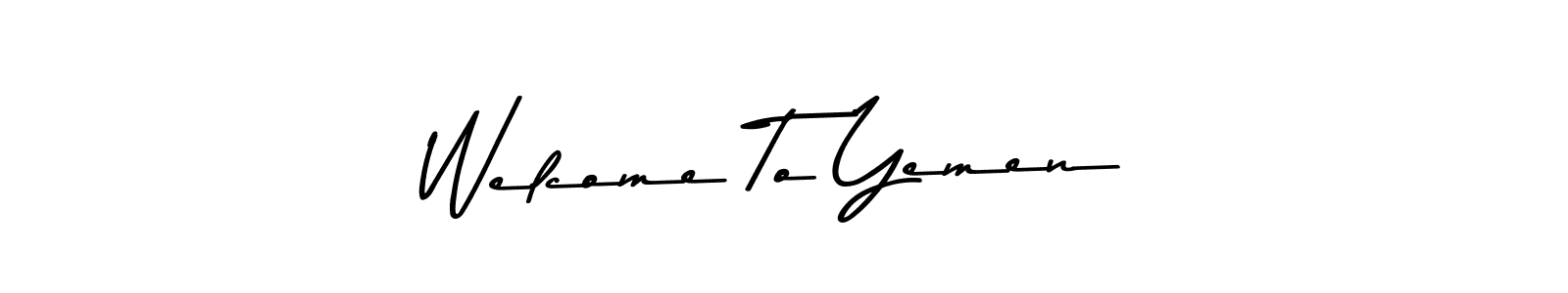 Use a signature maker to create a handwritten signature online. With this signature software, you can design (Asem Kandis PERSONAL USE) your own signature for name Welcome To Yemen. Welcome To Yemen signature style 9 images and pictures png