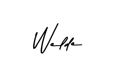 Also You can easily find your signature by using the search form. We will create Welde name handwritten signature images for you free of cost using Asem Kandis PERSONAL USE sign style. Welde signature style 9 images and pictures png