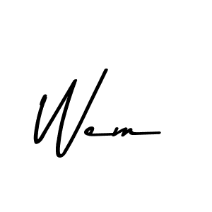 Wem stylish signature style. Best Handwritten Sign (Asem Kandis PERSONAL USE) for my name. Handwritten Signature Collection Ideas for my name Wem. Wem signature style 9 images and pictures png