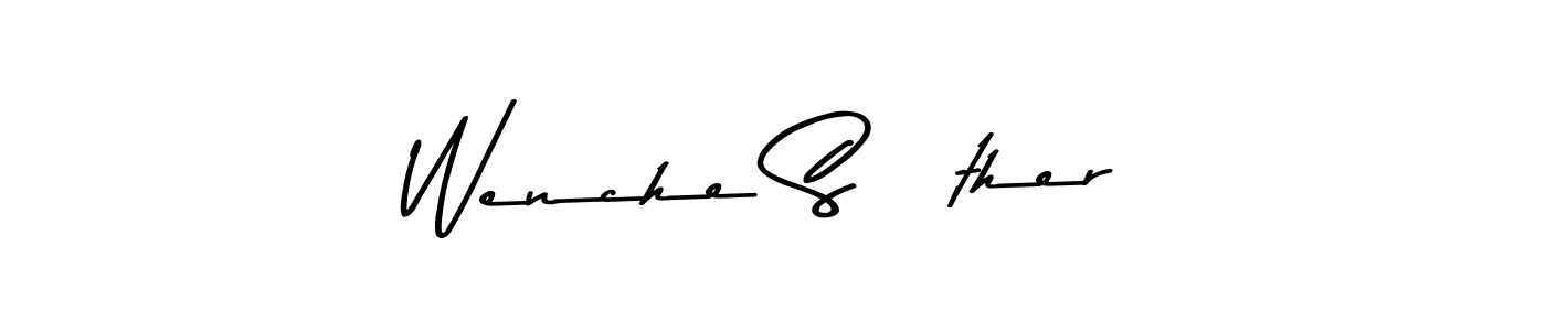 Here are the top 10 professional signature styles for the name Wenche Sæther. These are the best autograph styles you can use for your name. Wenche Sæther signature style 9 images and pictures png