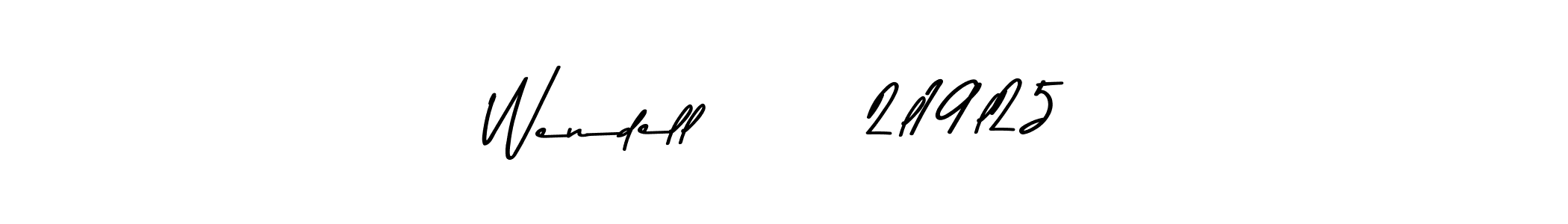 Design your own signature with our free online signature maker. With this signature software, you can create a handwritten (Asem Kandis PERSONAL USE) signature for name Wendell       2l19l25. Wendell       2l19l25 signature style 9 images and pictures png