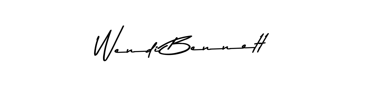 How to make Wendi Bennett name signature. Use Asem Kandis PERSONAL USE style for creating short signs online. This is the latest handwritten sign. Wendi Bennett signature style 9 images and pictures png