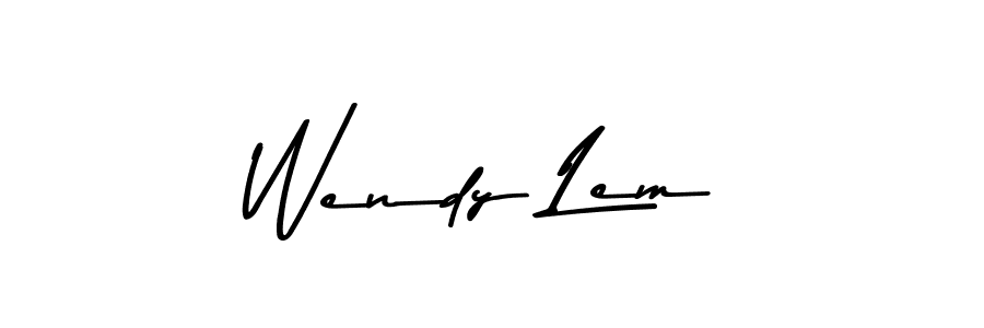 You should practise on your own different ways (Asem Kandis PERSONAL USE) to write your name (Wendy Lem) in signature. don't let someone else do it for you. Wendy Lem signature style 9 images and pictures png