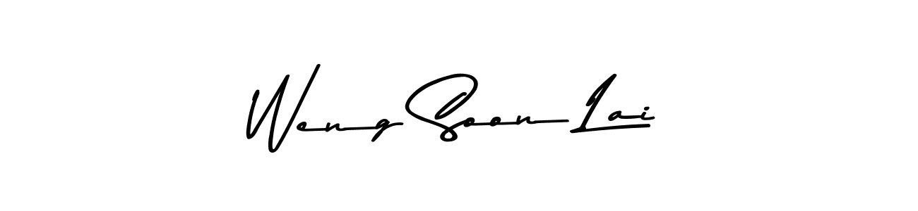Make a beautiful signature design for name Weng Soon Lai. With this signature (Asem Kandis PERSONAL USE) style, you can create a handwritten signature for free. Weng Soon Lai signature style 9 images and pictures png