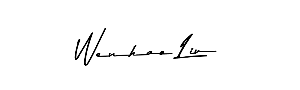 Wenhao Liu stylish signature style. Best Handwritten Sign (Asem Kandis PERSONAL USE) for my name. Handwritten Signature Collection Ideas for my name Wenhao Liu. Wenhao Liu signature style 9 images and pictures png