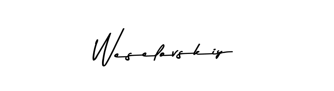 How to make Weselovskiy signature? Asem Kandis PERSONAL USE is a professional autograph style. Create handwritten signature for Weselovskiy name. Weselovskiy signature style 9 images and pictures png