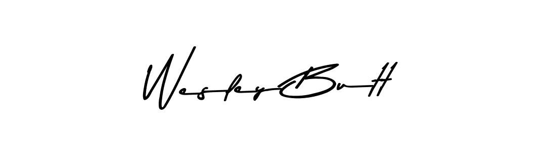 Create a beautiful signature design for name Wesley Butt. With this signature (Asem Kandis PERSONAL USE) fonts, you can make a handwritten signature for free. Wesley Butt signature style 9 images and pictures png