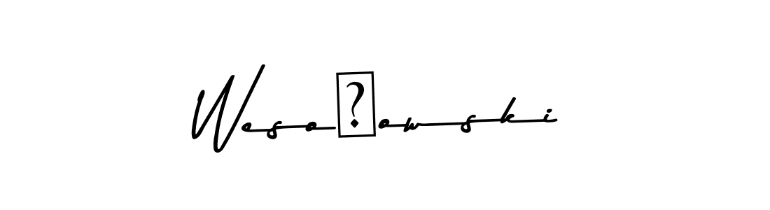 You can use this online signature creator to create a handwritten signature for the name WesoŁowski. This is the best online autograph maker. WesoŁowski signature style 9 images and pictures png