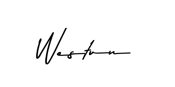 Also You can easily find your signature by using the search form. We will create Westun name handwritten signature images for you free of cost using Asem Kandis PERSONAL USE sign style. Westun signature style 9 images and pictures png