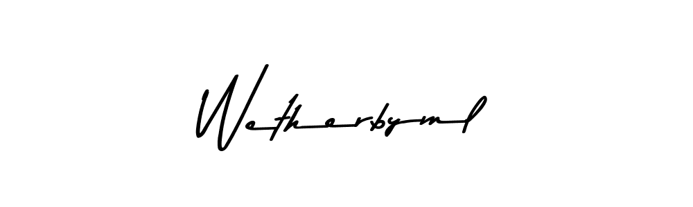 This is the best signature style for the Wetherbyml name. Also you like these signature font (Asem Kandis PERSONAL USE). Mix name signature. Wetherbyml signature style 9 images and pictures png