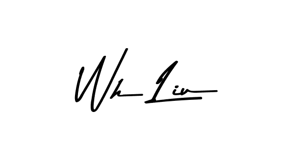You should practise on your own different ways (Asem Kandis PERSONAL USE) to write your name (Wh Liu) in signature. don't let someone else do it for you. Wh Liu signature style 9 images and pictures png