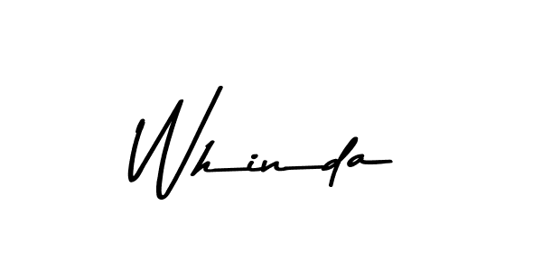 How to make Whinda name signature. Use Asem Kandis PERSONAL USE style for creating short signs online. This is the latest handwritten sign. Whinda signature style 9 images and pictures png