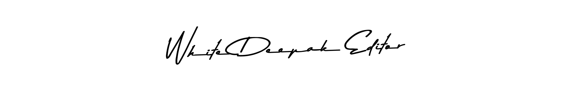 Design your own signature with our free online signature maker. With this signature software, you can create a handwritten (Asem Kandis PERSONAL USE) signature for name White Deepak Editor. White Deepak Editor signature style 9 images and pictures png