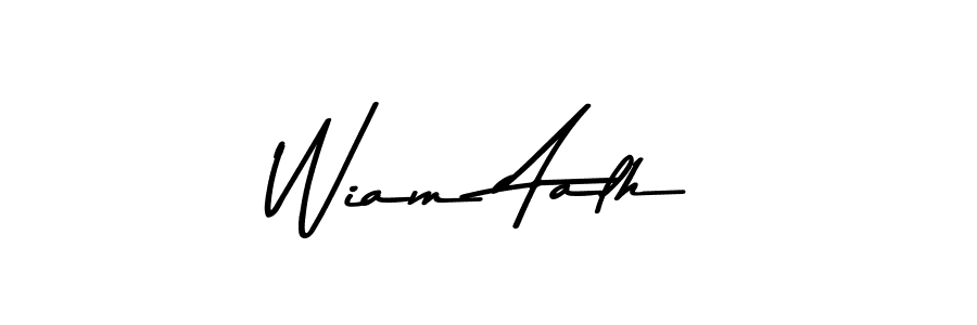 Here are the top 10 professional signature styles for the name Wiam Aalh. These are the best autograph styles you can use for your name. Wiam Aalh signature style 9 images and pictures png