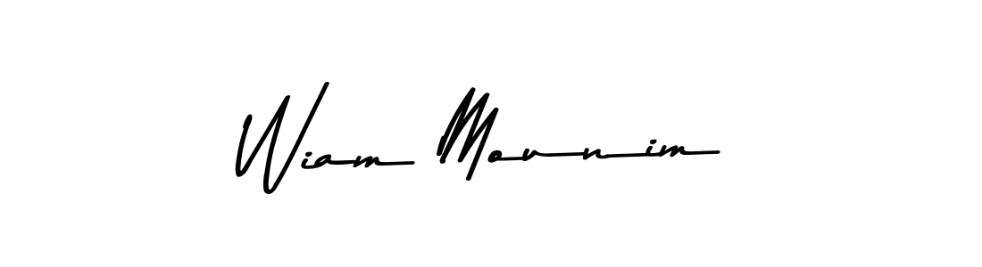 How to make Wiam Mounim signature? Asem Kandis PERSONAL USE is a professional autograph style. Create handwritten signature for Wiam Mounim name. Wiam Mounim signature style 9 images and pictures png